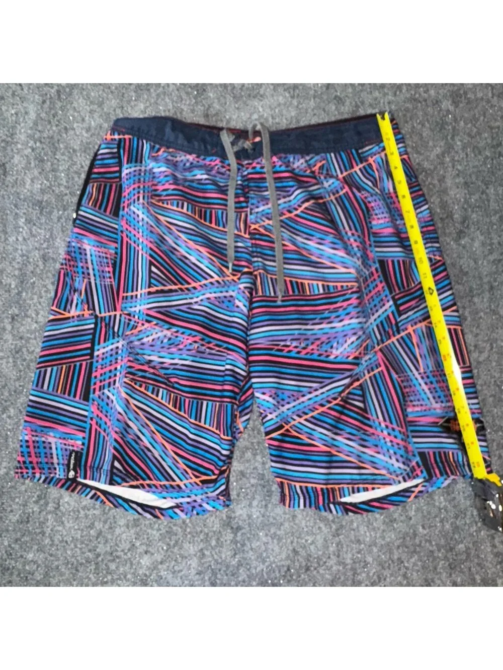 The Ninja Multicolor Surf Board Shorts Mens LG Vtg y2k 90s Rare